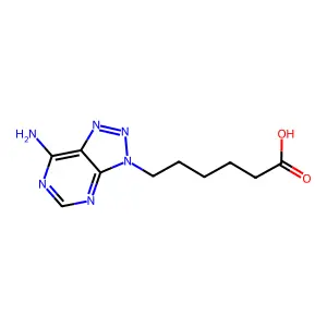7-Amino-3H-1,2,3-triazolo(4,5-d)pyrimidine-3-hexanoic acid structure