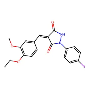 4-(4-Ethoxy-3-methoxybenzylidene)-1-(4-iodophenyl)-3,5-pyrazolidinedione structure