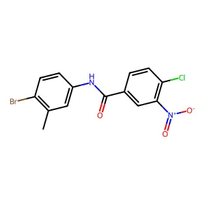 N-(4-bromo-3-methylphenyl)-4-chloro-3-nitrobenzamide structure
