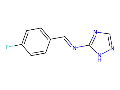 1-(4-fluorophenyl)-N-(1H-1,2,4-triazol-5-yl)methanimine structure