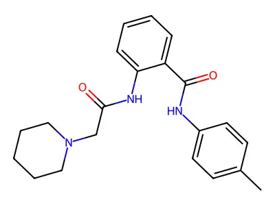1-Piperidineacetamide, N-(2-(((4-methylphenyl)amino)carbonyl)phenyl)- structure
