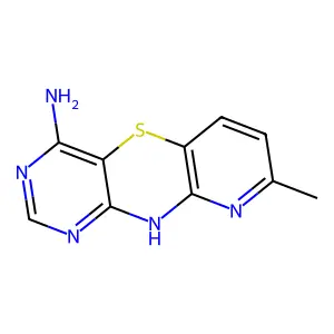 8-Methyl-10H-pyrido(3,2-b)pyrimido(4,5-e)(1,4)thiazin-4-amine structure