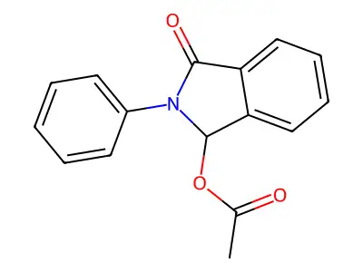 3-oxo-2-phenyl-2,3-dihydro-1H-isoindol-1-yl acetate structure