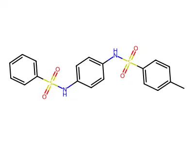 Benzenesulfonamide, 4-methyl-N-[4-[(phenylsulfonyl)amino]phenyl]- structure
