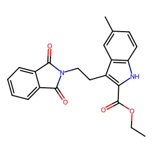 ethyl 3-[2-(1,3-dioxo-1,3-dihydro-2H-isoindol-2-yl)ethyl]-5-methyl-1H-indole-2-carboxylate structure