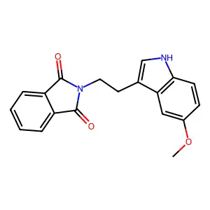 2-(2-(5-methoxy-1H-indol-3-yl)ethyl)isoindoline-1,3-dione structure