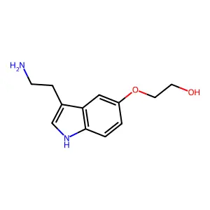 2-[[3-(2-aminoethyl)-1H-indol-5-yl]oxy]ethanol structure