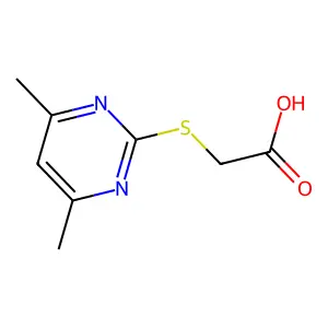 2-((4,6-二甲基-2-嘧啶基)硫基)乙酸 structure
