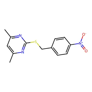 4,6-Dimethyl-2-[(4-nitrobenzyl)sulfanyl]pyrimidine structure