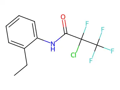 2-chloro-N-(2-ethylphenyl)-2,3,3,3-tetrafluoropropanamide structure