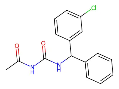1-Acetyl-3-(3-chlorobenzhydryl)urea structure