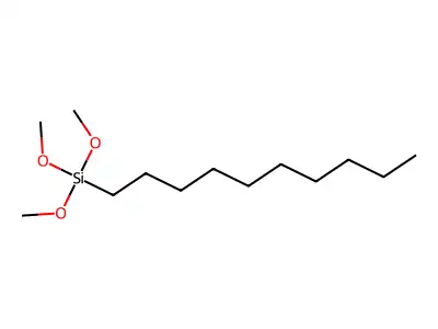 Decyltrimethoxysilane structure