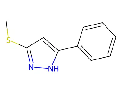 3-methylsulfanyl-5-phenyl-1H-pyrazole structure