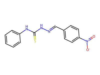1-[(4-Nitrophenyl)methylideneamino]-3-phenylthiourea structure