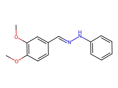 1-[(3,4-Dimethoxyphenyl)methylidene]-2-phenylhydrazine structure