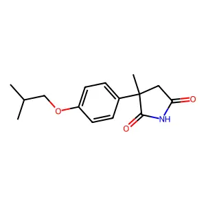 2,5-Pyrrolidinedione, 3-methyl-3-[4-(2-methylpropoxy)phenyl]- structure