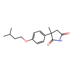 3-[4-(Isopentyloxy)phenyl]-3-methylpyrrolidine-2,5-dione structure
