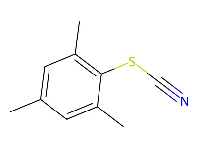 Thiocyanic acid, 2,4,6-trimethylphenyl ester structure