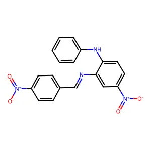 4-Nitro-N2-((4-nitrophenyl)methylene)-N1-phenyl-1,2-benzenediamine structure