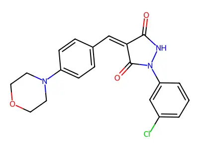 1-(3-Chlorophenyl)-4-[4-(4-morpholinyl)benzylidene]-3,5-pyrazolidinedione structure