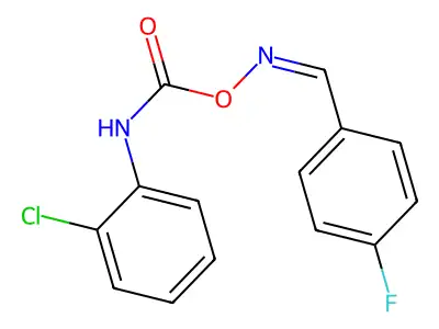 [(Z)-(4-fluorophenyl)methylideneamino] N-(2-chlorophenyl)carbamate structure