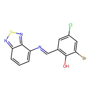 2-[(2,1,3-Benzothiadiazol-4-ylimino)methyl]-6-bromo-4-chlorophenol structure