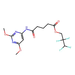 2,2,3,3-Tetrafluoropropyl 5-[(2,6-dimethoxypyrimidin-4-yl)amino]-5-oxopentanoate structure