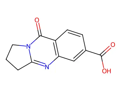 9-oxo-1H,2H,3H,9H-pyrrolo[2,1-b]quinazoline-6-carboxylic acid structure