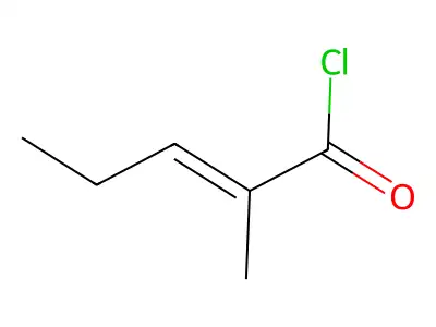 2-Methyl-2-pentenoyl chloride structure