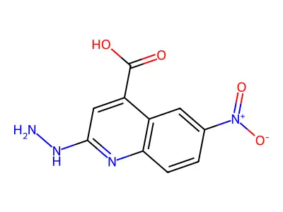 4-Quinolinecarboxylic acid, 2-hydrazino-6-nitro- structure