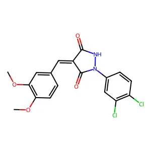 1-(3,4-Dichlorophenyl)-4-(3,4-dimethoxybenzylidene)-3,5-pyrazolidinedione structure