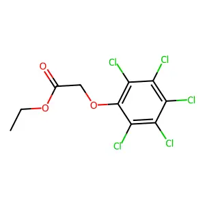 Ethylpentachlorophenoxyacetate structure