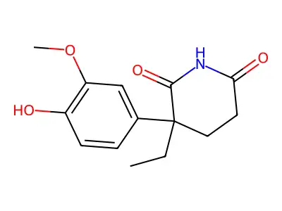 3-Ethyl-3-(4-hydroxy-3-methoxyphenyl)-2,6-piperidinedione structure