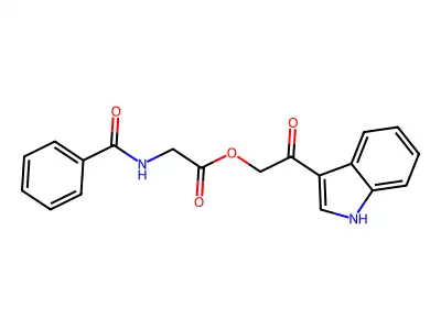 [2-(1H-indol-3-yl)-2-oxoethyl] 2-benzamidoacetate structure