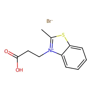 Benzothiazolium, 3-(2-carboxyethyl)-2-methyl-, bromide (1:1) structure