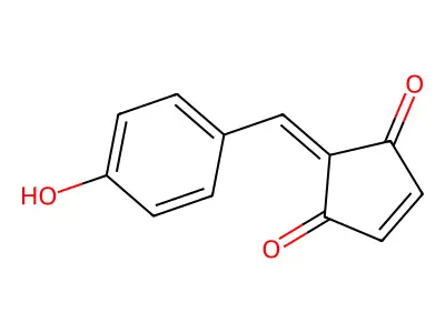 2-(4'-Hydroxybenzylidene)cyclopentene-1,3-dione structure