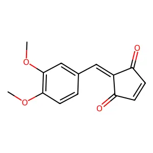 2-[(3,4-Dimethoxyphenyl)methylidene]cyclopent-4-ene-1,3-dione structure