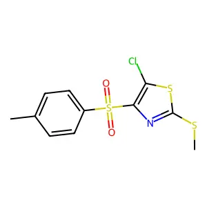 5-Chloro-4-(4-methylphenyl)sulfonyl-2-methylsulfanyl-1,3-thiazole structure