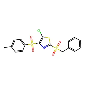 2-(Benzylsulfonyl)-5-chloro-4-tosylthiazole structure