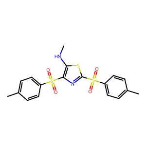 N-methyl-2,4-ditosylthiazol-5-amine structure