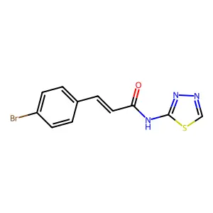 (E)-3-(4-bromophenyl)-N-(1,3,4-thiadiazol-2-yl)prop-2-enamide structure