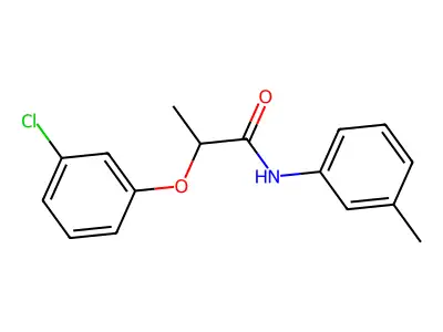 2-(3-chlorophenoxy)-N-(3-methylphenyl)propanamide structure