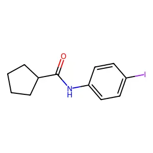 N-(4-iodophenyl)cyclopentanecarboxamide structure