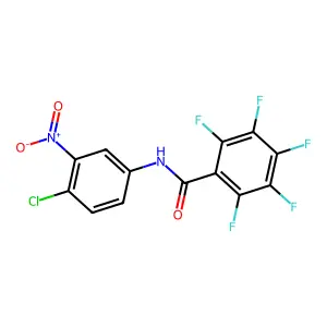 N-(4-chloro-3-nitrophenyl)-2,3,4,5,6-pentafluorobenzamide structure