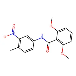 2,6-dimethoxy-N-(4-methyl-3-nitrophenyl)benzamide structure