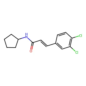 (E)-N-cyclopentyl-3-(3,4-dichlorophenyl)prop-2-enamide structure