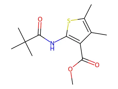 Methyl 4,5-dimethyl-2-pivalamidothiophene-3-carboxylate structure