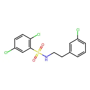2,5-dichloro-N-[2-(3-chlorophenyl)ethyl]benzenesulfonamide structure