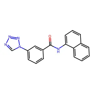 N-naphthalen-1-yl-3-(tetrazol-1-yl)benzamide structure