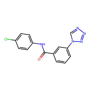 N-(4-chlorophenyl)-3-(tetrazol-1-yl)benzamide structure